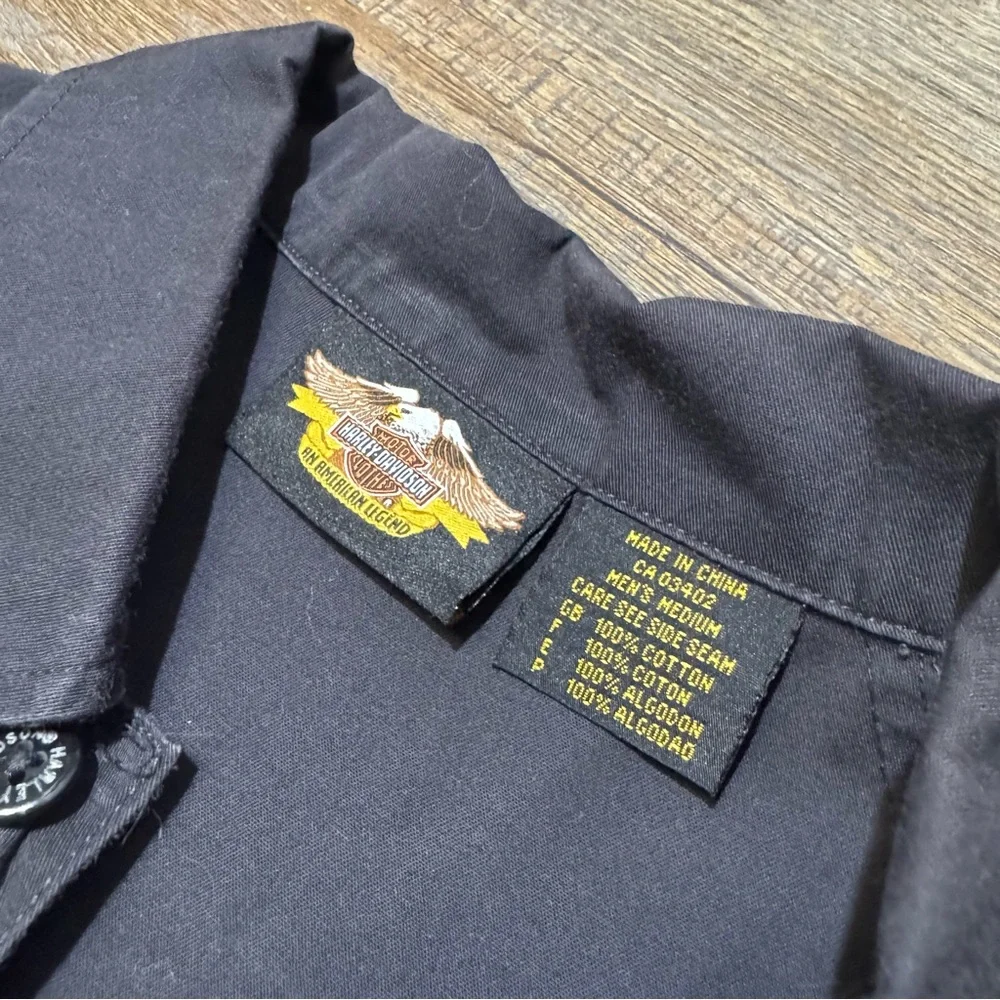 Vintage Harley Davidson Biker Button Up Shirt - Picture 2 of 5